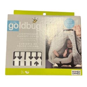 Goldbug Canopy Cover Lightweight Washable 50+ SPF Protection Gray & White